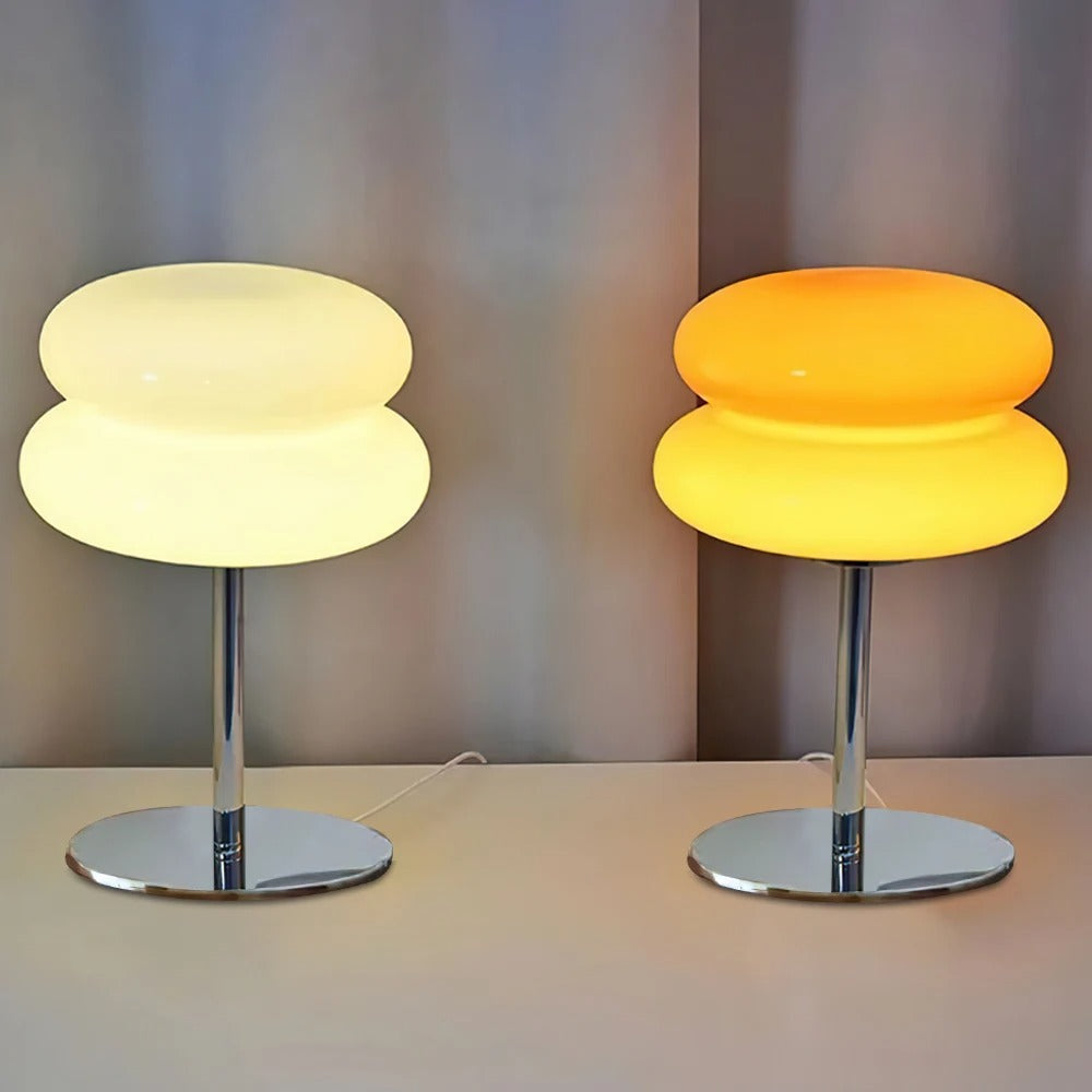 DESIGNERSKA LAMPA STOŁOWA LED „EGG TART”