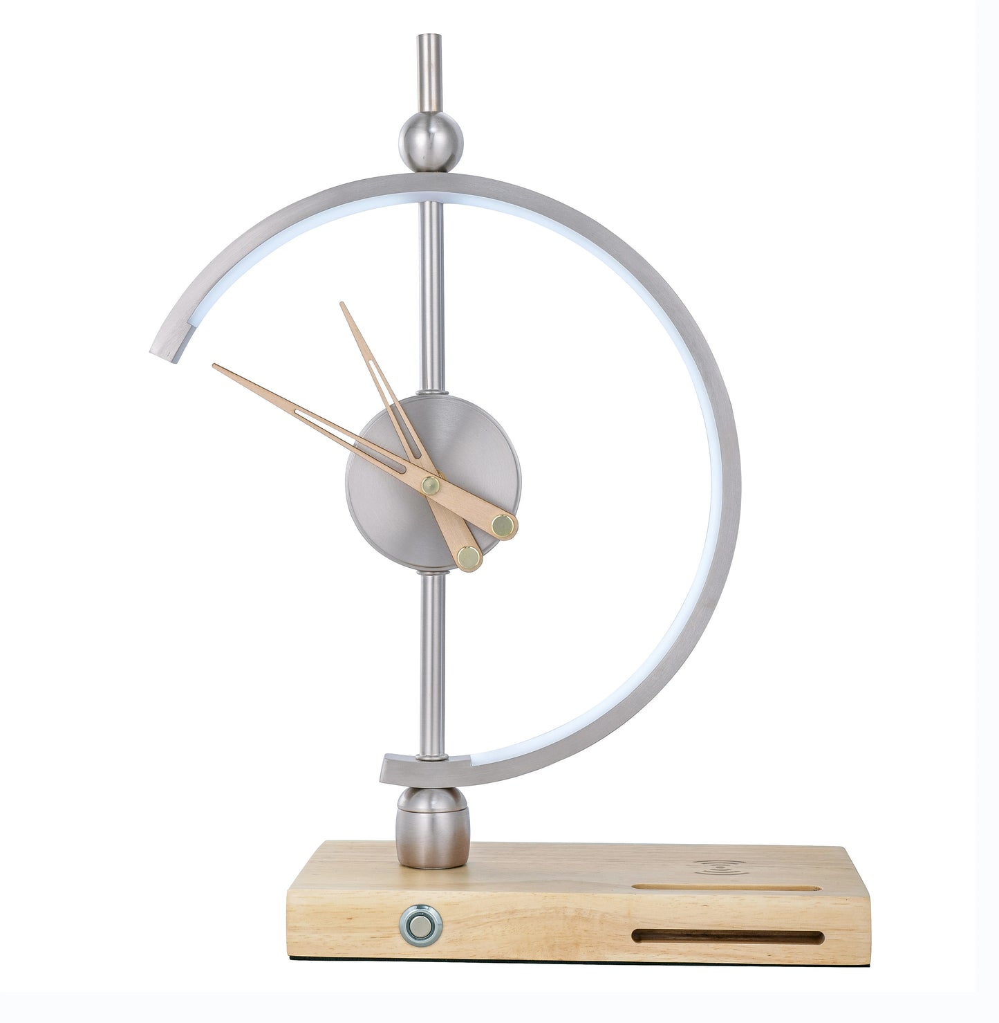 LAMPKA NOCNA Z FUNKCJĄ BEZPRZEWODOWEGO ŁADOWANIA I CYFROWYM ZEGAREM