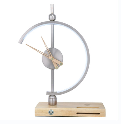 LAMPKA NOCNA Z FUNKCJĄ BEZPRZEWODOWEGO ŁADOWANIA I CYFROWYM ZEGAREM