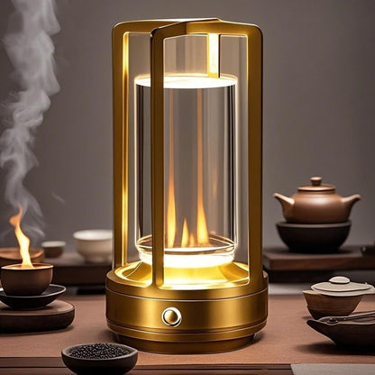 KRYSTALICZNA LAMPA STOŁOWA LED Z DOTYKOWYM ŚCIEMNIACZEM