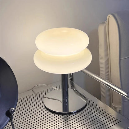 DESIGNERSKA LAMPA STOŁOWA LED „EGG TART”