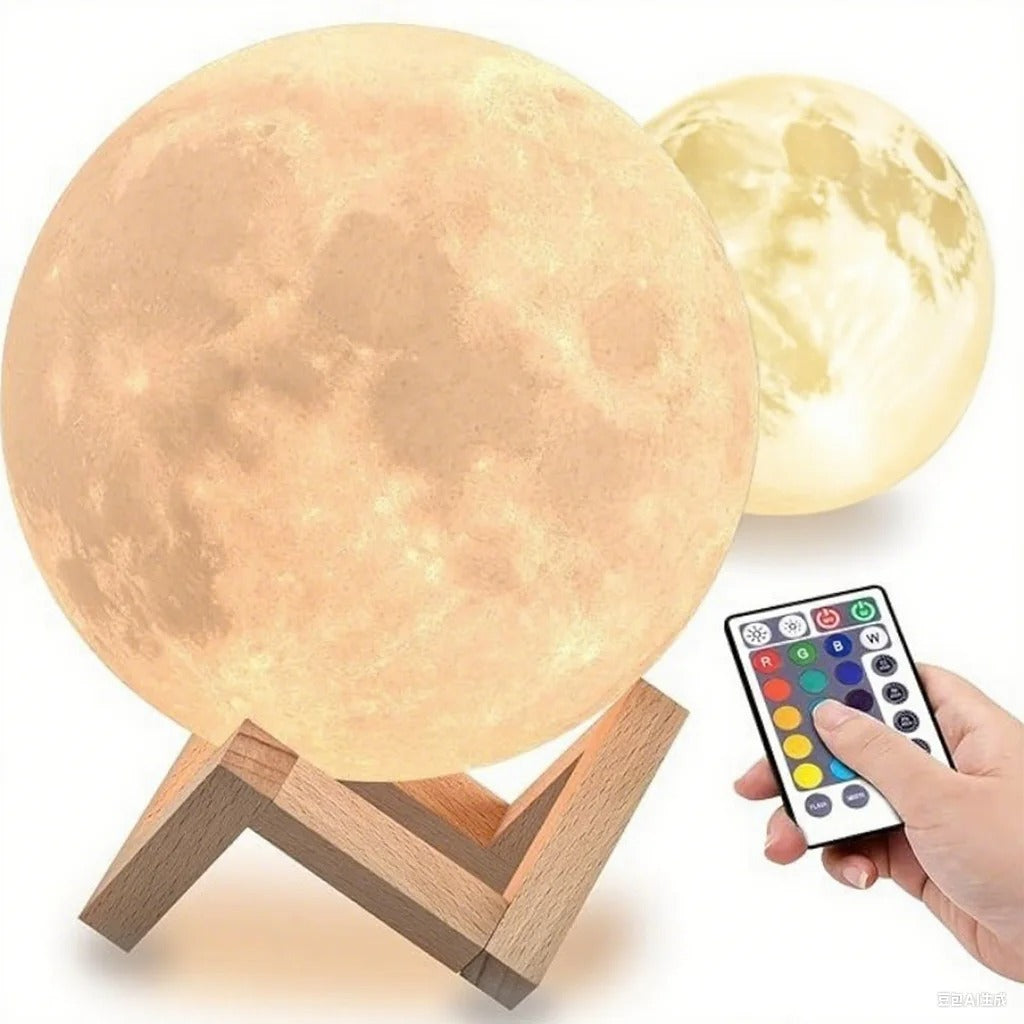 LAMPKA NOCNA 3D LED „KSIĘŻYC”