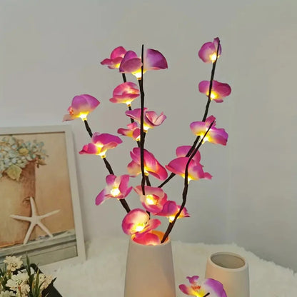 LAMPKA DEKORACYJNA PHALAENOPSIS - NASTROJOWE DRZEWKO Z KWIATAMI