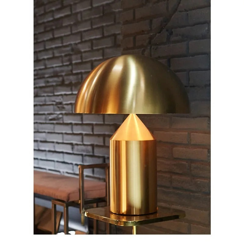 NOWOCZESNA LAMPA STOŁOWA LED „MUSHROOM” – ZŁOTA, NORDYCKI LUKSUS I OCHRONA OCZU